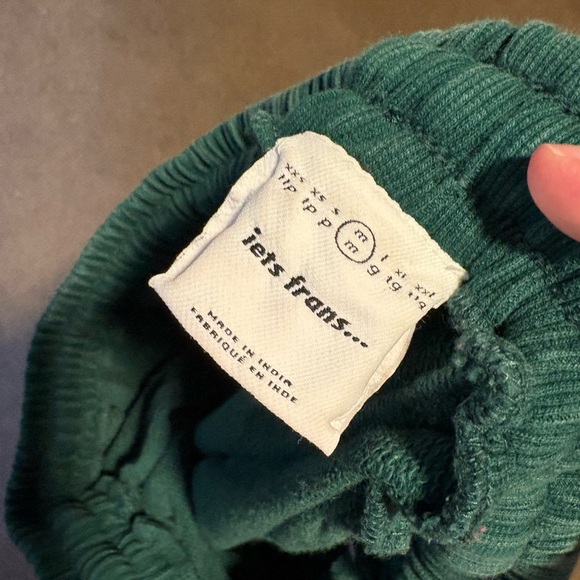 Urban Outfitters Baggy Sweatpants Teal and Blue Track Pants with Yellow Trim - Picture 4 of 4